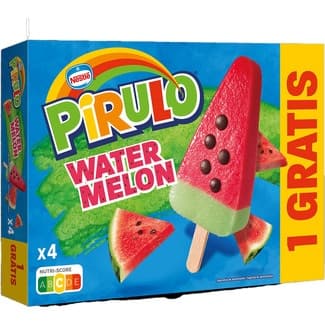 Water Melón Helado Sabor Sandía 3 Unidades + 1 Gratis Nestle Pirulo