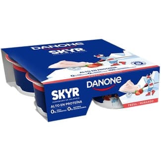 Skyr Fresa Alto en Proteína 0% Edulcorantes 0% M.g. Inspirado en Islandia Pack 4 Danone