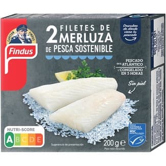 Filetes de Merluza sin Piel de Pesca Sostenible 2 Piezas Findus