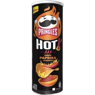 Aperitivo Frito de Patata Sabor Picante Hot Fiery Paprika Flavour  Pringles 160 G