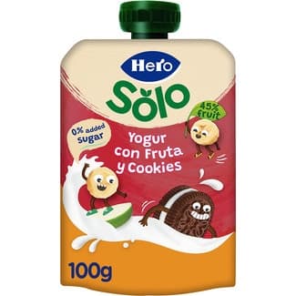 Bolsita de Yogur con Fruta y Cookies desde 12 Meses 0% Azúcares Añadidos Hero Solo