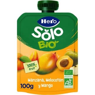 Bolsita de Manzana, Melocotón y Mango Ecológica desde 4 Meses Hero Solo