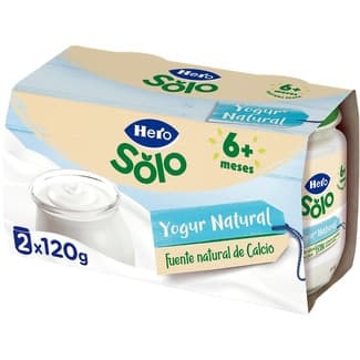 Yogur Natural sin Gluten desde 6 Meses Pack 2 Hero Solo