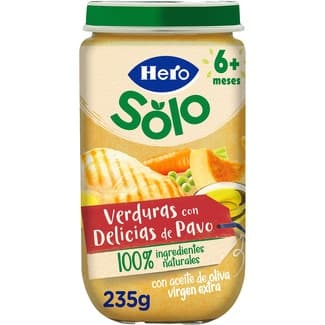 Tarrito de Verduritas con Delicias de Pavo sin Gluten desde 6 Meses Hero Solo
