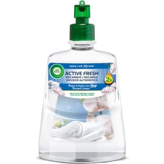 Ambientador Automático Difusor Active Fresh Ropa Limpia con Flor con Aceites Esenciales Recambio AIR Wick 1 Unidad