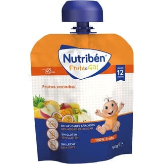 Fruta & Go Bolsita de Frutas Variadas sin Gluten desde 12 Meses Nutriben