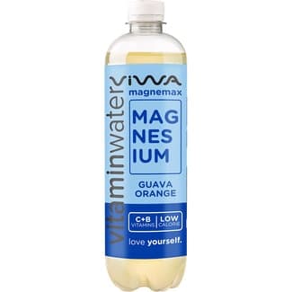 Vitamine Water Magnemax Agua con Magnesio y Vitaminas C y B Sabor Guayaba y Naranja Baja en Calorías Viwa