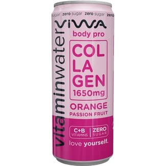 Vitamine Water Body Pro Agua con Colágeno y Vitaminas C y B Sabor Naranja y Fruta de la Pasión Zero Azúcar Viwa