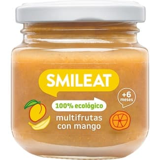 Tarrito de Multifrutas con Mango 100% Ecológico y sin Gluten desde 6 Meses Smileat