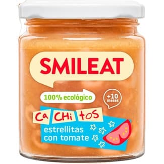 Cachitos Tarrito de Estrellitas con Tomate 100% Ecológico desde 10 Meses Smileat