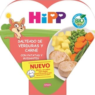 Salteado de Verduras y Carne con Patatas y Guisantes desde 12 Meses Hipp Biologico