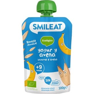 Yogur y Avena Ecológico desde 12 Meses sin Azúcares Añadidos Smileat