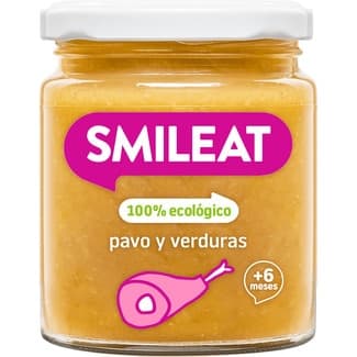 Tarrito de Verduras y Pavo 100% Ecológico sin Gluten desde 6 Meses Smileat