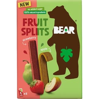 Fruit Rolls Rollitos de Fresa y Manzana Deshidratada sin Gluten desde 3 Años sin Azúcar Añadido Bear