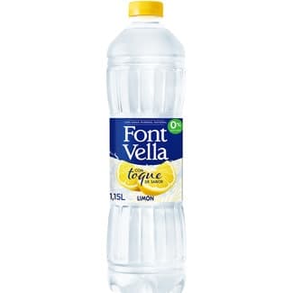 Agua Mineral Natural con Toque de Sabor Limón sin Azúcar  Font Vella 1.15 L