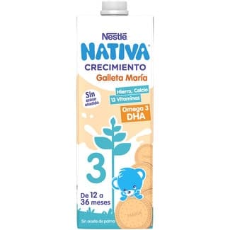 Crecimiento 3 Preparado Lácteo Infantil con Galleta María de 12 a 36 Meses sin Aceite de Palma Nestle Nativa