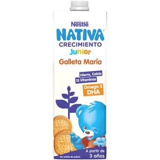 Crecimiento Junior Preparado Lácteo Infantil con Galleta María desde 3 Años sin Aceite de Palma Nestle Nativa