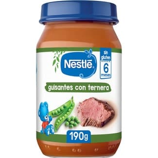 Tarrito de Guisantes con Ternera sin Gluten desde 6 Meses Nestle