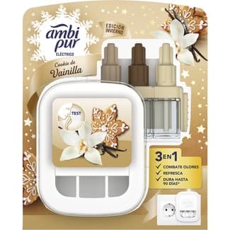 Ambientador Eléctrico Cookie de Vainilla + Recambio Ambipur Electric 1 Unidad
