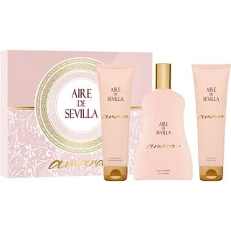 Amara Estuche con Eau de Toilette Femenina 100 Ml + Gel de Ducha 100 Ml + Crema Hidratante Corporal 100 Ml Aire de Sevilla