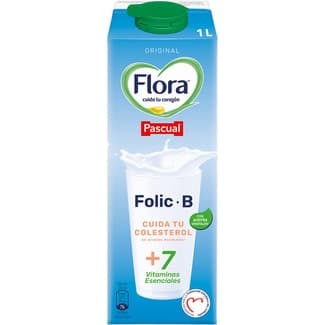 Bebida Láctea Original Elaborada con Leche Desnatada y Aceites Vegetales  Flora Folic B 1 L
