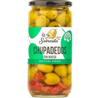 Aceitunas Gordal Chupadedos sin Hueso  la Sabrosita 350 G