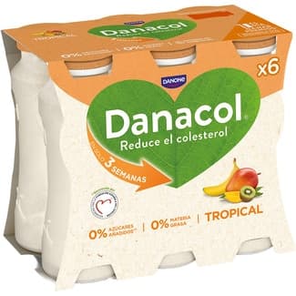 Sabor Tropical 0% Azúcares Añadidos sin Gluten Pack 6 Danone Danacol
