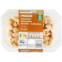 Almendras Crudas Repeladas Eroski, Tarrina 185 G