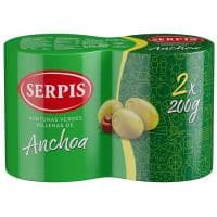 Aceitunas Rellenas de Anchoa Serpis, Pack 2x85 G