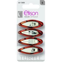 4 Clips Pequeños Clásico Turtle Elison, Pack 1 Ud.
