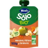 Sólo Fruta Eco de Plátano-manzana-zanahoria Hero, Doypack 100 G