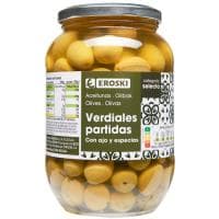 Aceitunas con Ajo-especias Eroski, Frasco 500 G