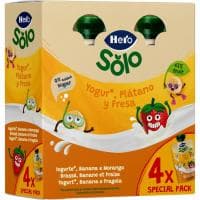 Bolsita de Yogur-plátano-fresa Hero Pack 4x100 G