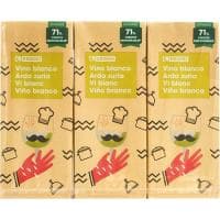 Vino de Mesa Blanco Mini Brick Eroski, Pack 3x187 Ml