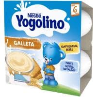 Yogolino Natillas con Galleta Nestlé, Pack 4x100 G