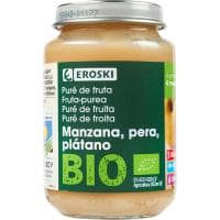 Tarrito de Manzana, Plátano y Pera Eroski Bio, Tarro 200 G