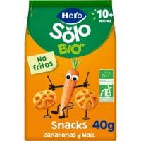 Snack Ecológico de Zanahoria y Maíz Hero, Bolsa 40 G