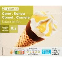 Cono Grande de Limón Eroski, Pack 4x120 Ml