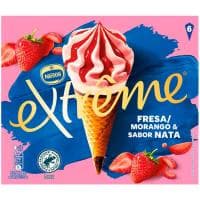 Cono de Fresa y Nata Extreme, 6 Uds, Caja 438 G