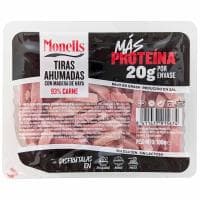 Tiras de Paleta Ahumada + Proteina Monells, Tarrina 100 G