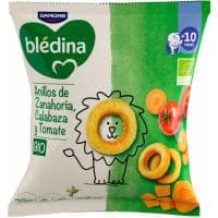 Anillos de Calabaza, Tomate y Zanahoria Bio Bledina, Bolsa 20 G