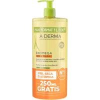 Aceite Limpiador Emoliente Aderma Exomega, Dosificador 1000 Ml