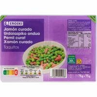 Taquitos de Jamón Curado Eroski, Pack 2x75 G