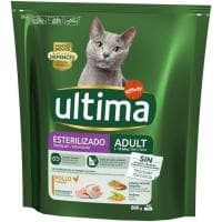 Alimento de Pollo Gato Adulto Esterilizado Ultima, Paquete 800 G