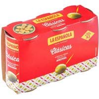 Aceitunas Rellenas de Anchoa la Española, Pack 3x150 G