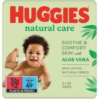 Toallitas Natural Care Huggies, Pack 2+1 Uds