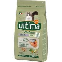 Alimento de Salmón Gato Esterilizado Ultima Nature, Saco 1,25 Kg