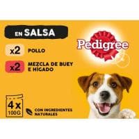 Alimento de Pollo-verdura para Perro Pedigree, Pack 4x100 G