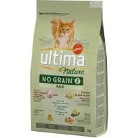 Alimento No Grain Gato Adulto de Pavo Ultima Nature, Saco 1,1 Kg