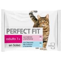 Alimento de Pescado Gato Esterilizado Perfect Fit, Paquete 340 G